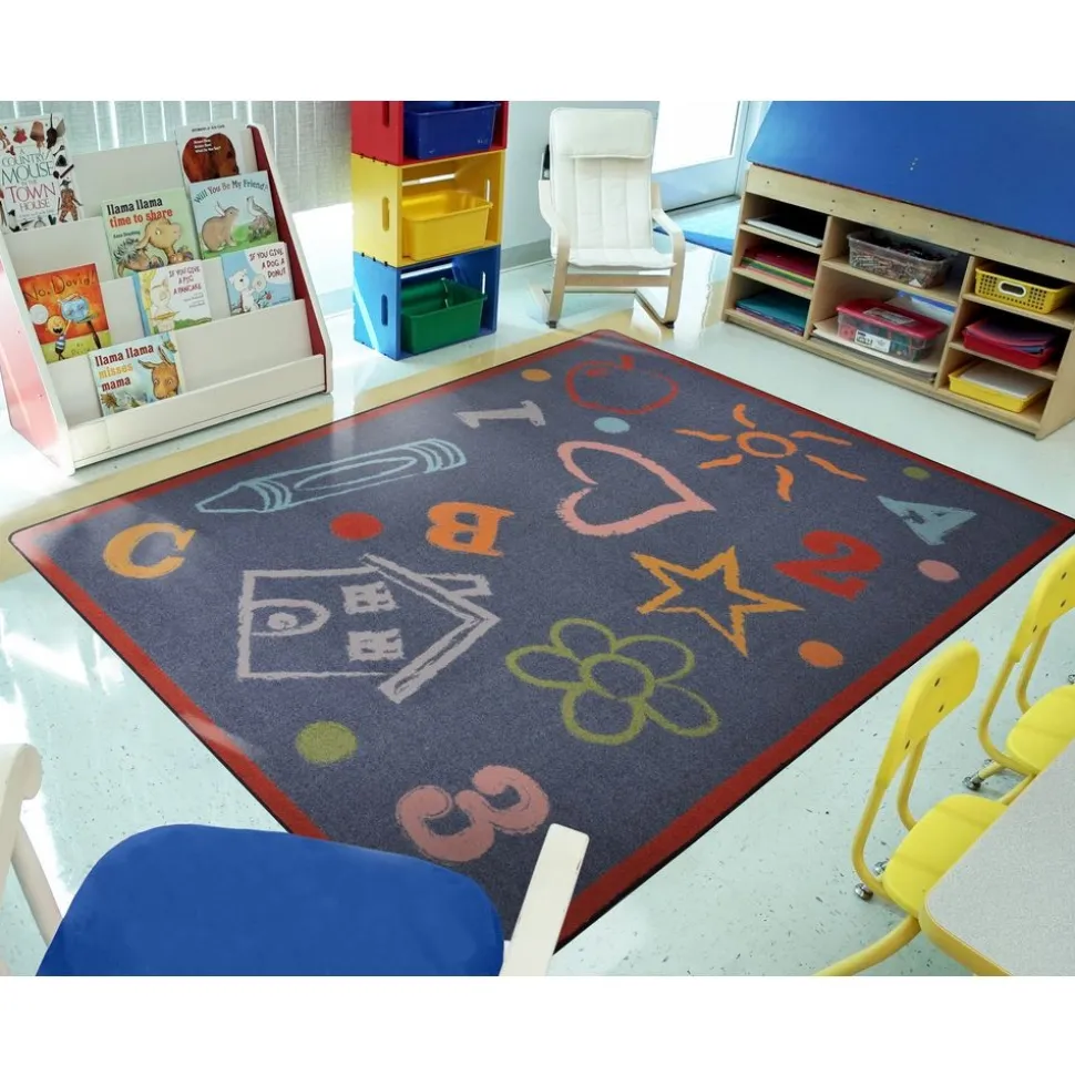 Kid’s Art™ Carpet - 5'4" x 7'8" - Chalkboard