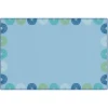 KIDSoft™ Rainbows Border Blue 4' x 6'