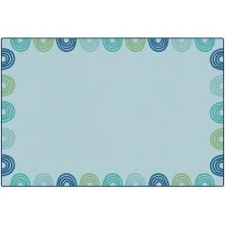 KIDSoft™ Rainbows Border Green 4' x 6'