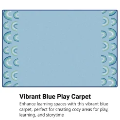KIDSoft Rainbows End Blue 4' X 6'