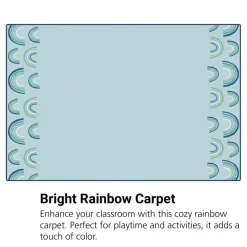 KIDSoft™ Rainbows End Green 4' x 6'
