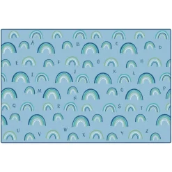 KIDSoft Rainbows Literacy Blue 6'x9'