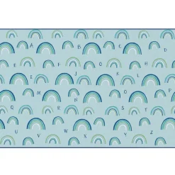 KIDSoft Rainbows Literacy Green 6'x9'