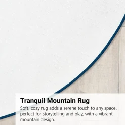KIDSoft Tranquil Mountain Rug - Blue 6' Round