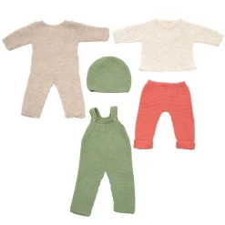Knitted Doll Clothes Set - 3-Piece Outfit