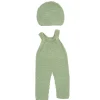 Knitted Doll Outfit 12"-15” - Overall & Beanie Hat, ECO Friendly
