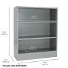 Laminate Bookcase 3-Shelf 36" Height - Gray
