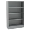 Laminate Bookcase 4-Shelf 48" Height - Gray