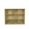 Laminate 8-Compartment Storage Cabinet 36" Height - Almond/Maple