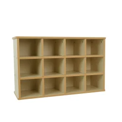 Laminate 12-Cubby Storage Cabinet - Almond/Maple