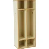 Laminate 2-Section Coat Locker - Almond/Maple