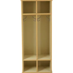 Laminate 2-Section Coat Locker - Almond/Maple
