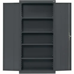 Large Locking Metal Cabinet - Charcoal