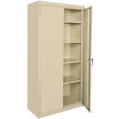 Large Locking Metal Cabinet - Putty