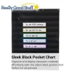 Large Rectangle Pocket Chart Black - 1 pocket chart