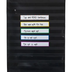 Large Rectangle Pocket Chart Black - 1 pocket chart