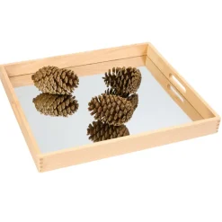 Large Wood Mirror Tray