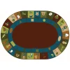Learning Blocks Nature 6' x 9' Oval Premium Carpet