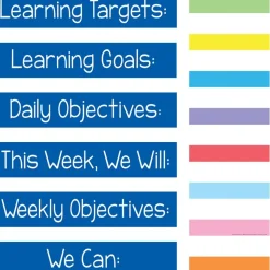 Learning Goals Pocket Chart™ - 1 pocket chart, 14 cards