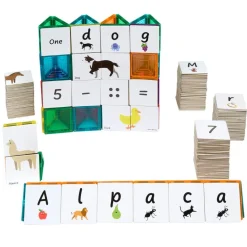 Letters, Numbers, & Animals Tile Toppers Kit - 120pcs