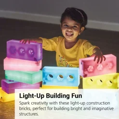 Light Up Construction Bricks - Set of 12