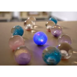 Light-Up Glitter Bouncy Balls - 12 Pack