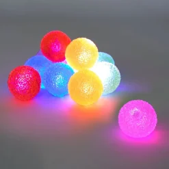 Light-Up Textured Bouncy Balls - 12 Pack