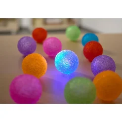 Light-Up Textured Bouncy Balls - 12 Pack