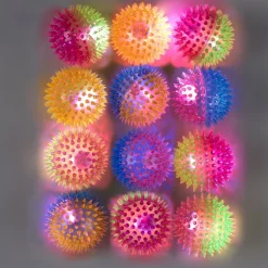 Light-Up Two-Tone Bouncy Ball Assortment - 12 Pack