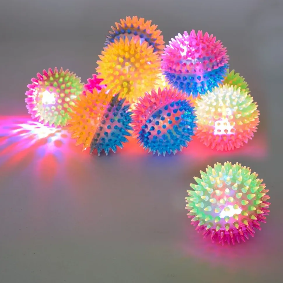 Light-Up Two-Tone Bouncy Ball Assortment - 12 Pack