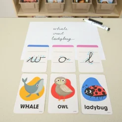 Literacy Flash Cards- Alphabet Printing & Cursive Practice - 3 deck set