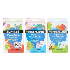 Literacy Flash Cards- Alphabet Printing & Cursive Practice - 3 deck set