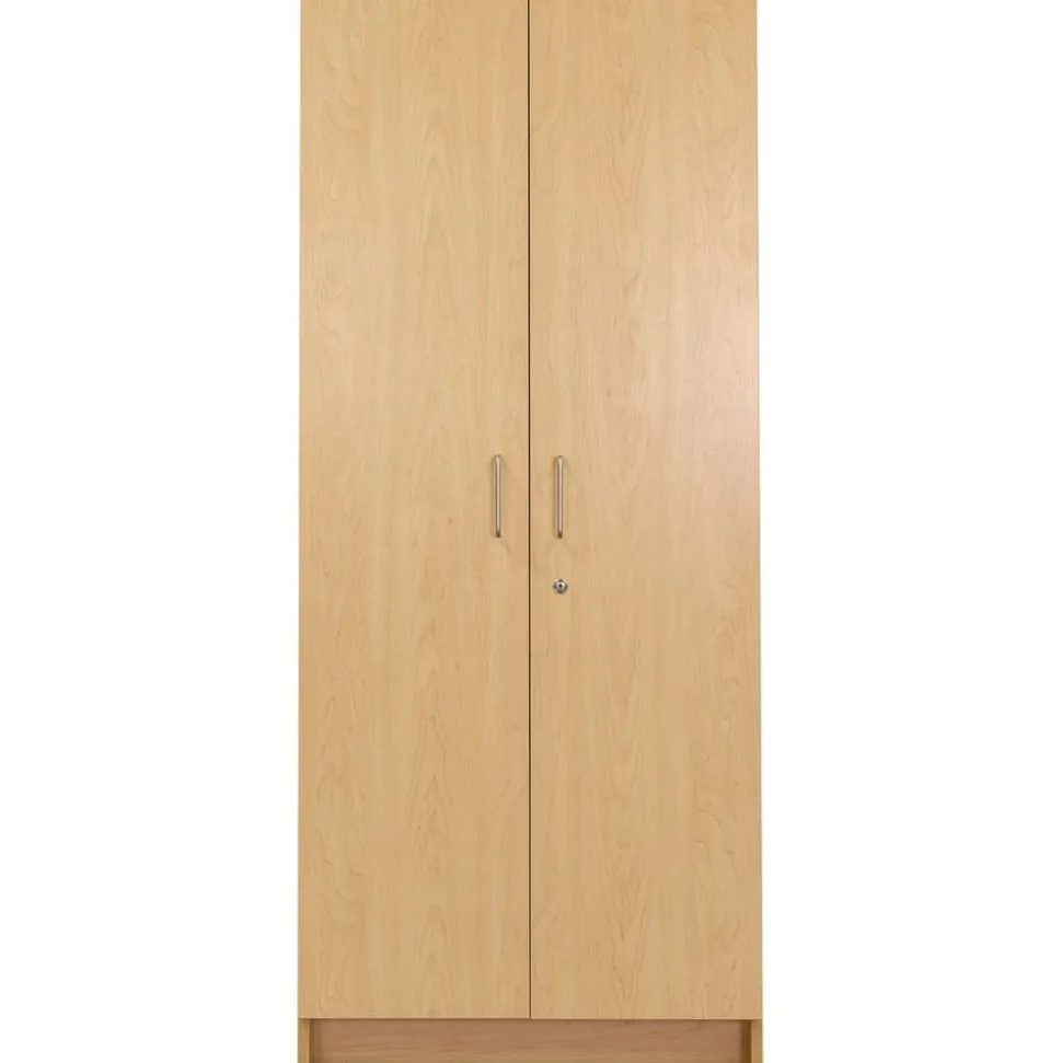 Locking Tall Laminate Storage - Maple/Maple, Ready to Assemble