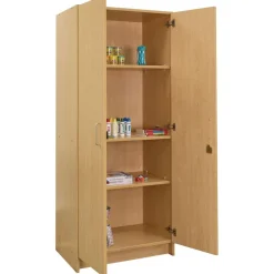 Locking Tall Laminate Storage - Maple/Maple, Assembled