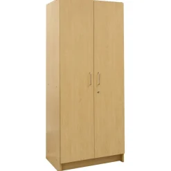 Locking Tall Laminate Storage - Maple/Maple, Assembled