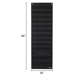 Long Rectangle Pocket Chart Black - 1 pocket chart