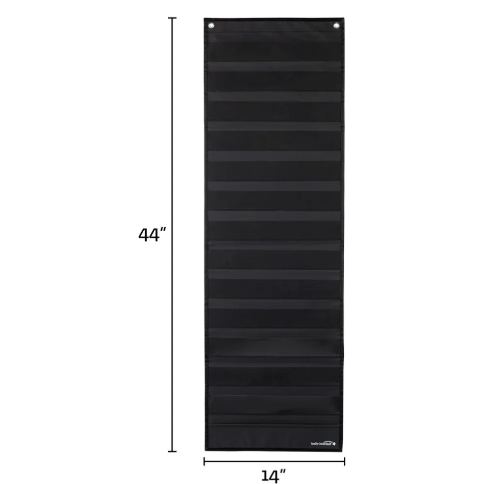 Long Rectangle Pocket Chart Black - 1 pocket chart