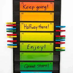 Long Rectangle Pocket Chart Black - 1 pocket chart