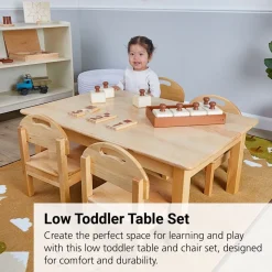 Low Toddler Table & 4 Chairs