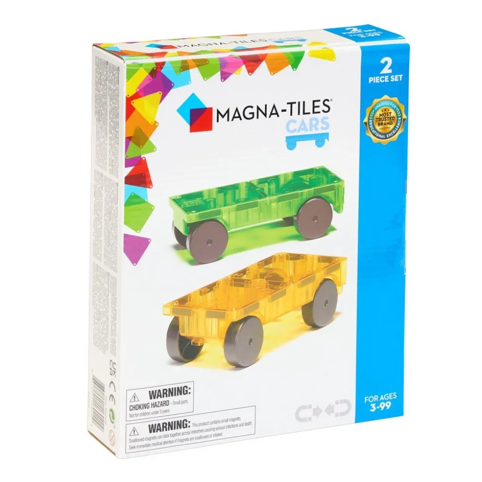 MAGNA-TILES® Car Expansion Green & Yellow - 2pcs