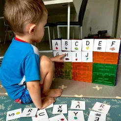 Magnetic Tile Toppers - Alphabet Uppercase - 40pcs