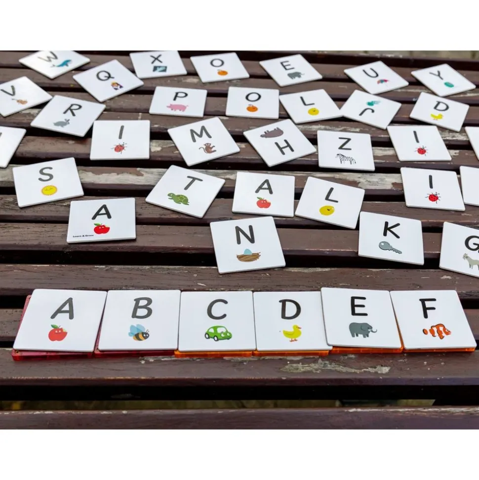 Magnetic Tile Toppers - Alphabet Uppercase - 40pcs