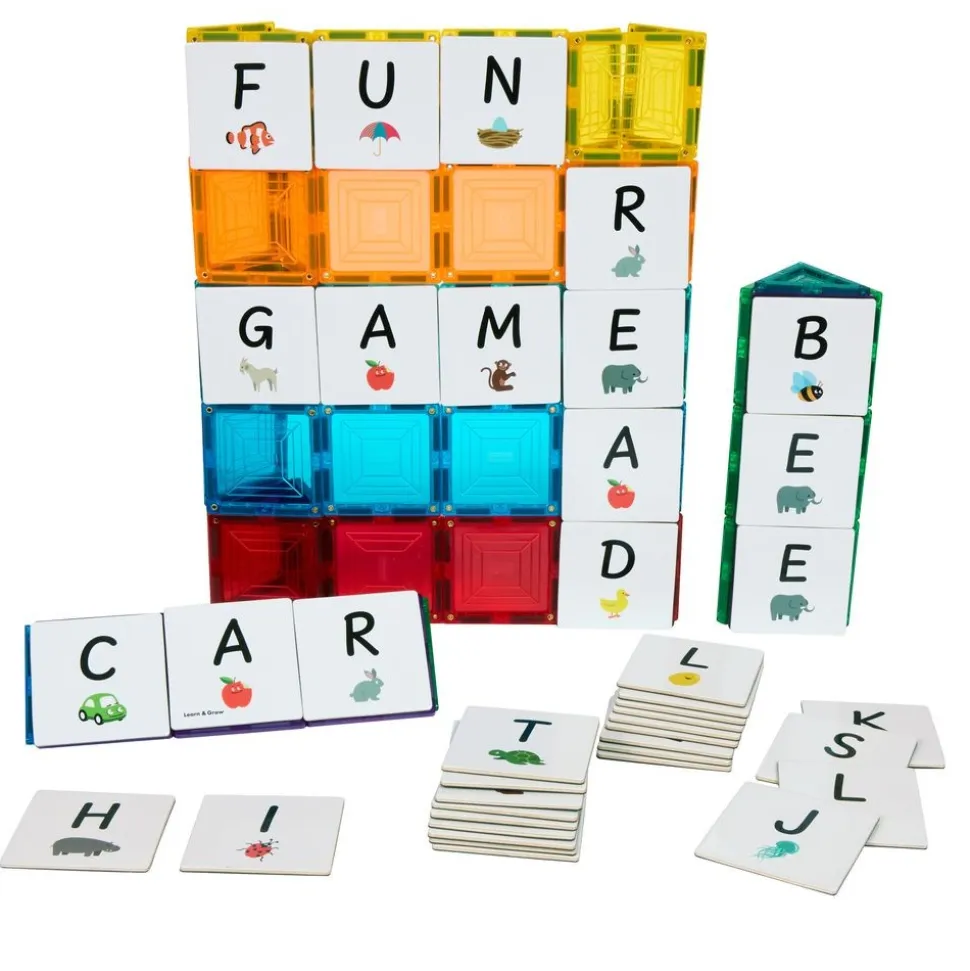 Magnetic Tile Toppers - Alphabet Uppercase - 40pcs