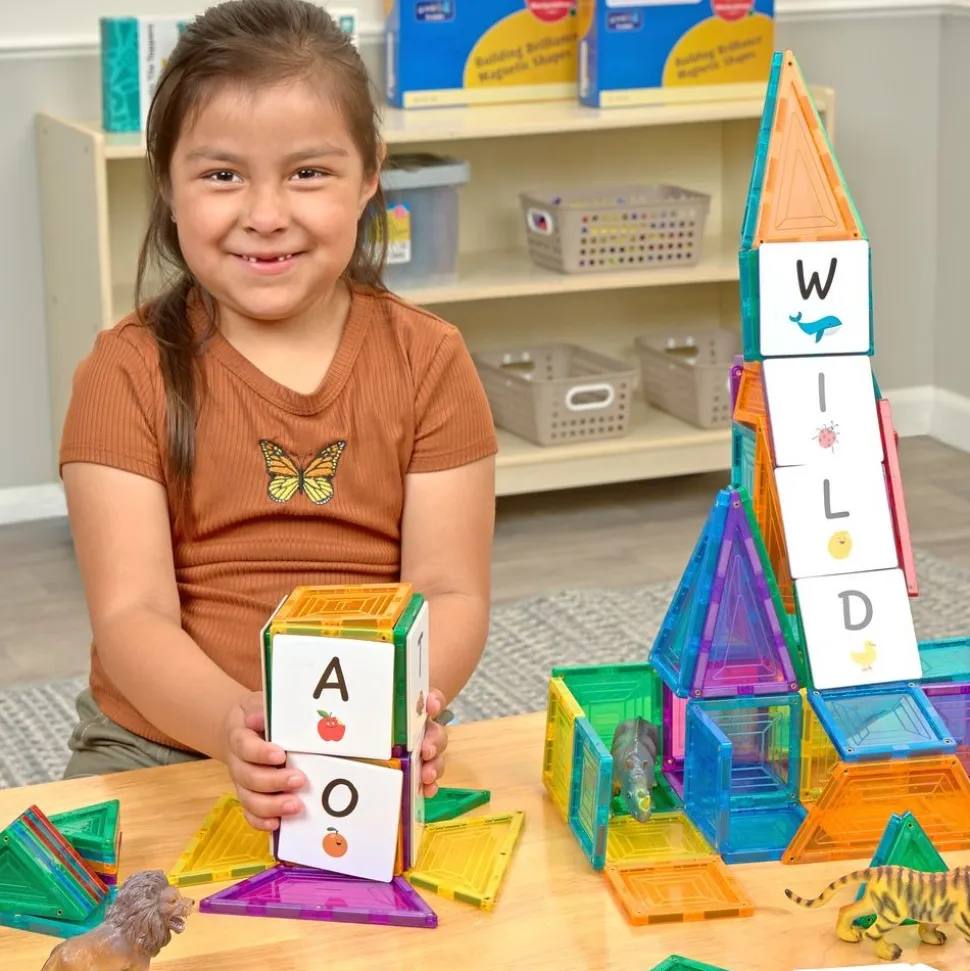 Magnetic Tile Toppers - Alphabet Uppercase - 40pcs