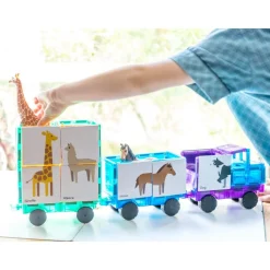 Magnetic Tile Toppers - Duo Animal Puzzle Pack - 40pcs