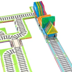 Magnetic Tile Toppers - Train Tracks - 36pcs