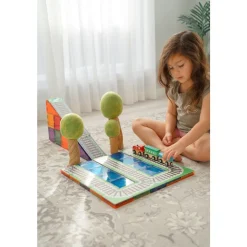 Magnetic Tile Toppers - Train Tracks - 36pcs