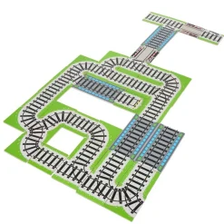 Magnetic Tile Toppers - Train Tracks - 36pcs