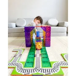 Magnetic Tile Toppers - Train Tracks - 36pcs