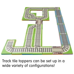 Magnetic Tile Toppers - Train Tracks - 36pcs
